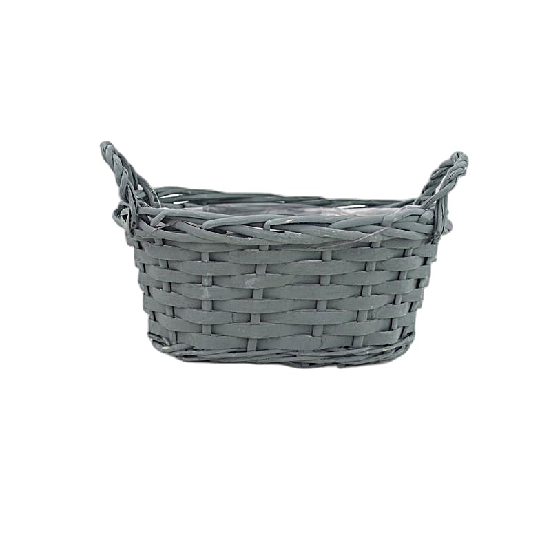 oval basket 2 handles 'Sage"