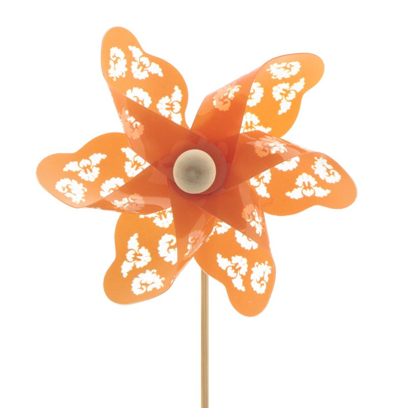 Windmolen Jazz 9cm op 50cm stok oranje