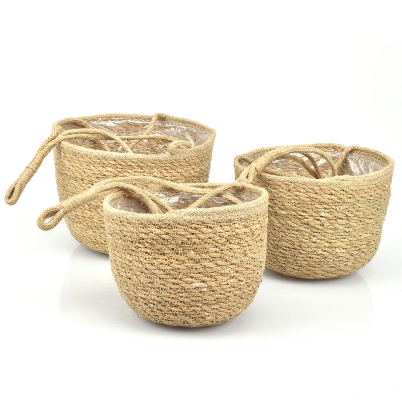 Hanging Seagrass Basket - Natural SET/3 pcs