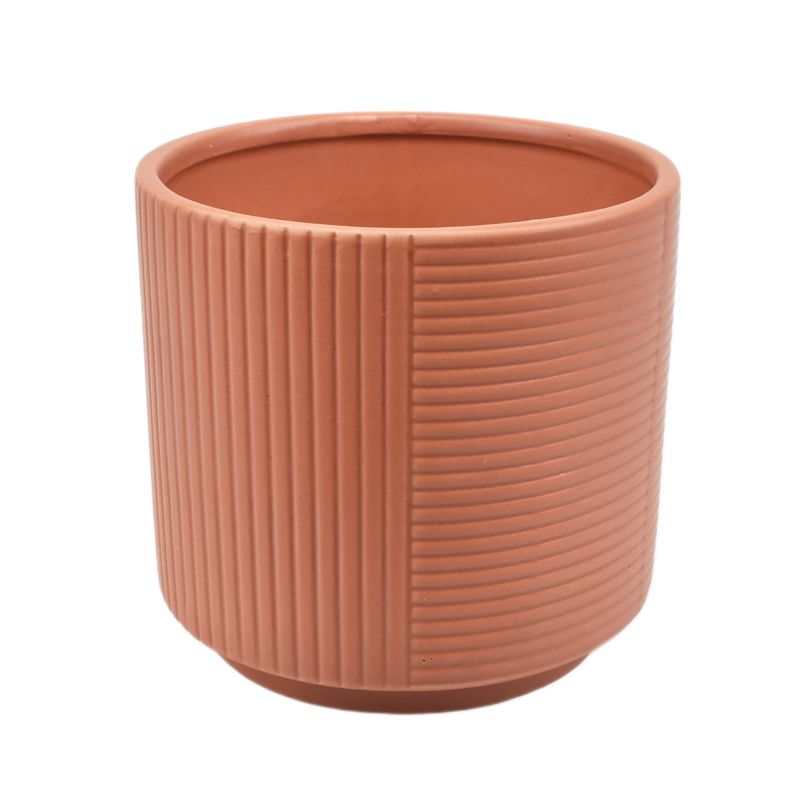 Terra-Brown Pot 'Groove'