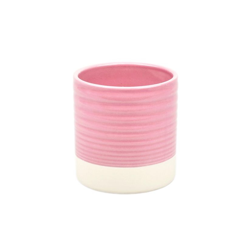 Pink Dolomite Pot 'Vitae' (Orchid-9)