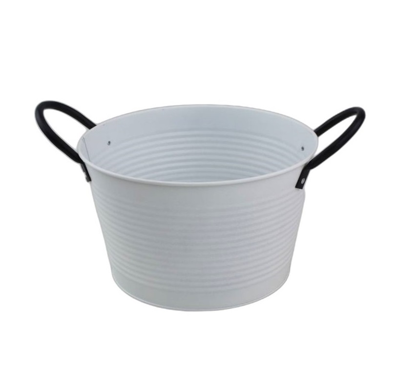 White Round Zinc D19 'Convex' w/ Dark Ears