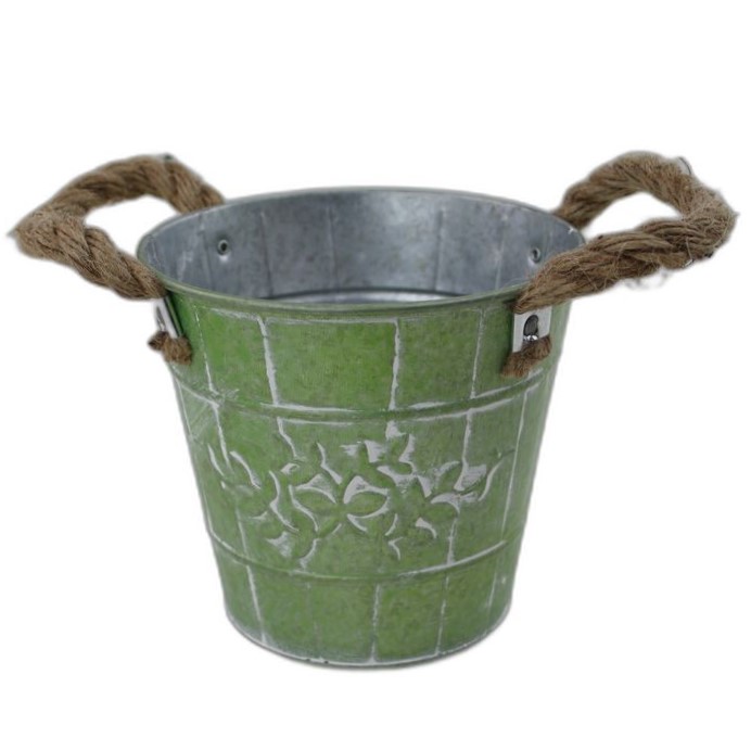 rond zinc floral 2 ears rope