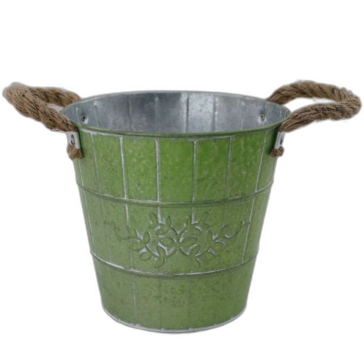 rond zinc floral 2 ears rope