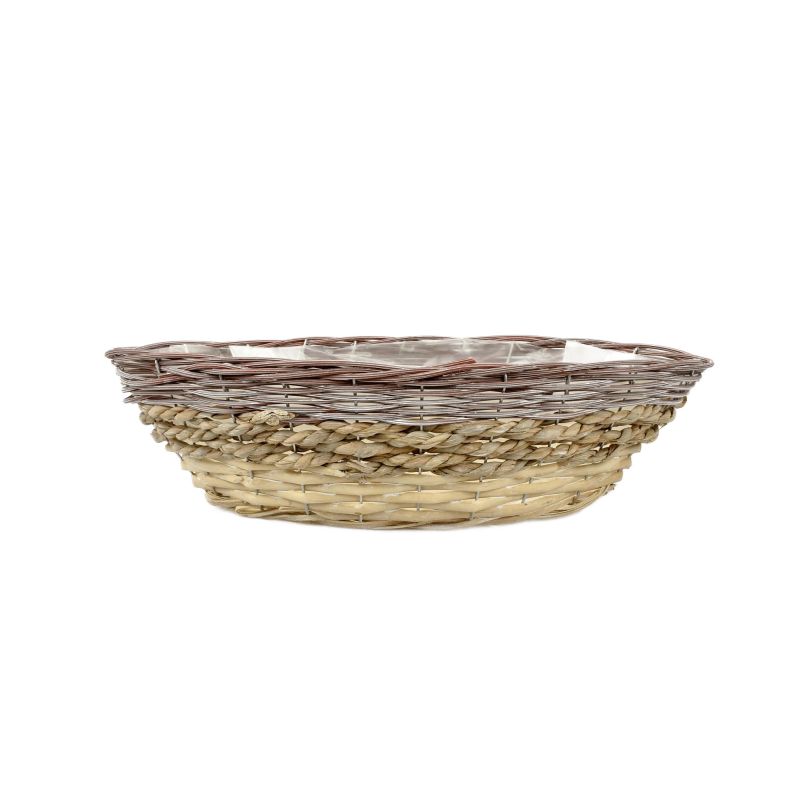 Boat Willow Basket w/ Brown Rim