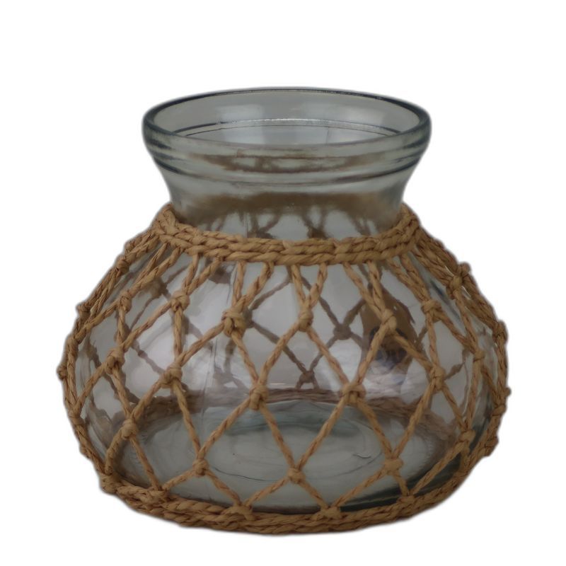 vaas in glas met koord M bol