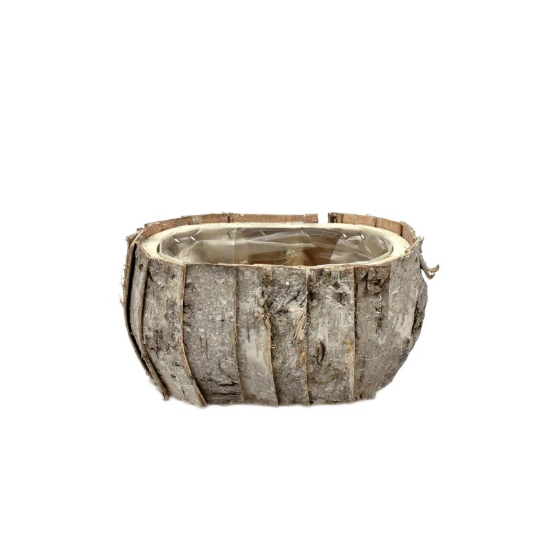 Oval Natural Bark Planter S