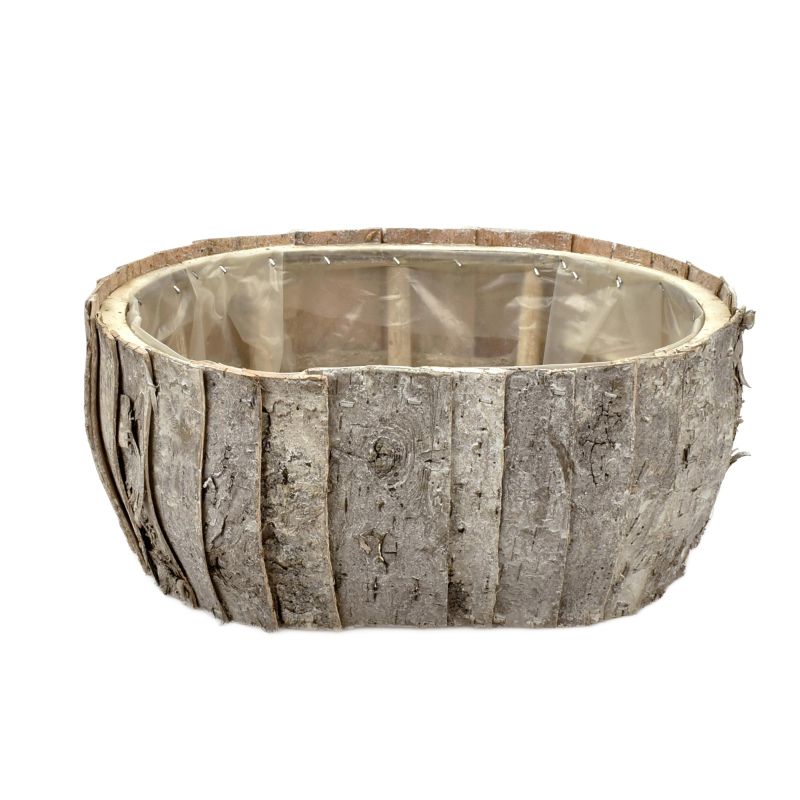 Oval Natural Bark Planter L
