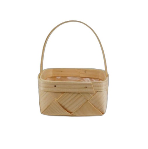[000290] panier bois déroulé carré petit 1 ans