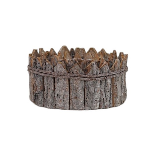 [11226] ronde planter schors set 3