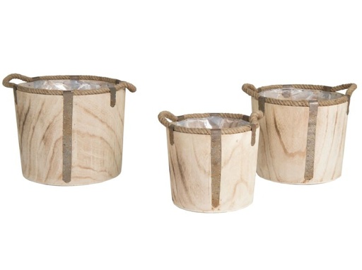 [115135] rond cp set 3 robuust hout