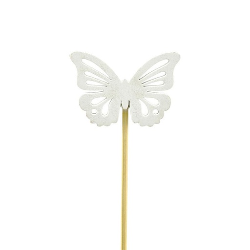 [15-020] prikker vlinder wit Pick 12pcs