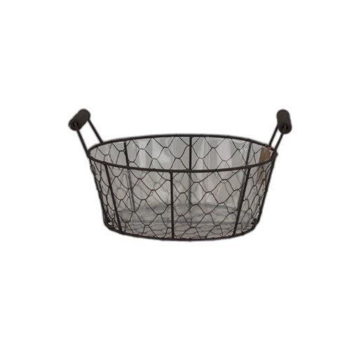 [1503] mand metaal grijs rond D25 + plastic