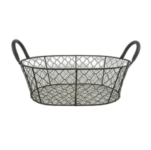 [1509B] mand metaal taupe ovaal L 35x25