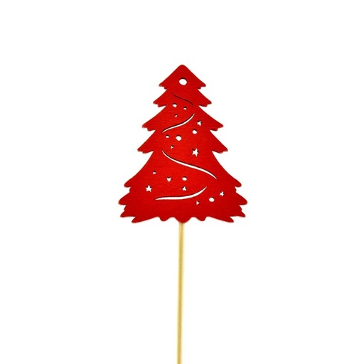 [15-401] prikker rood Kerstboom Pick 12pcs