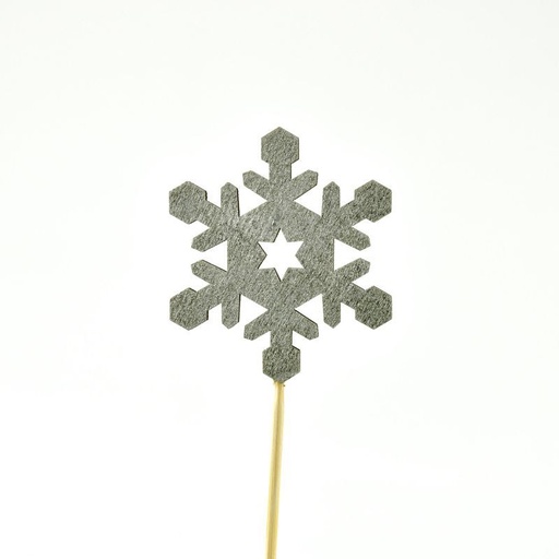 [15-430] prikker zilver sneeuwvlokje Kerst 12pcs