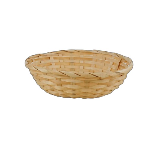 [1625N] panier rond bamboe naturel