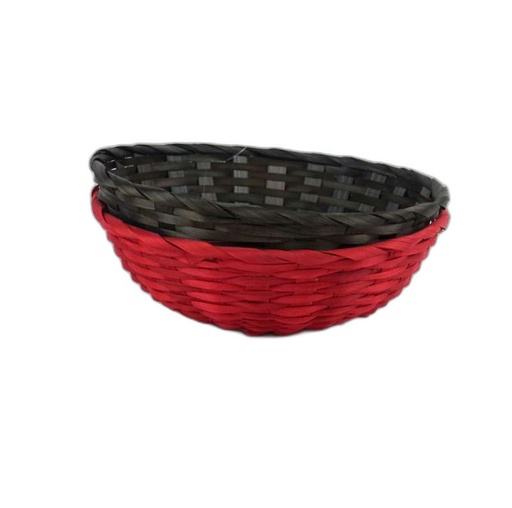 [1630C] panier rond bamboe couleur