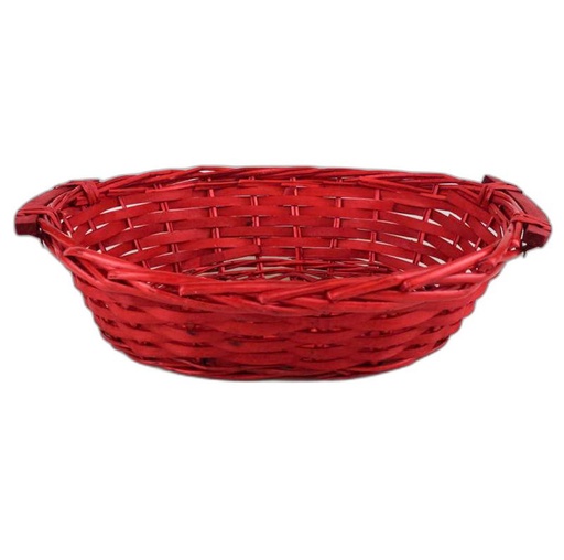[1735R] panier ovale rouge chti