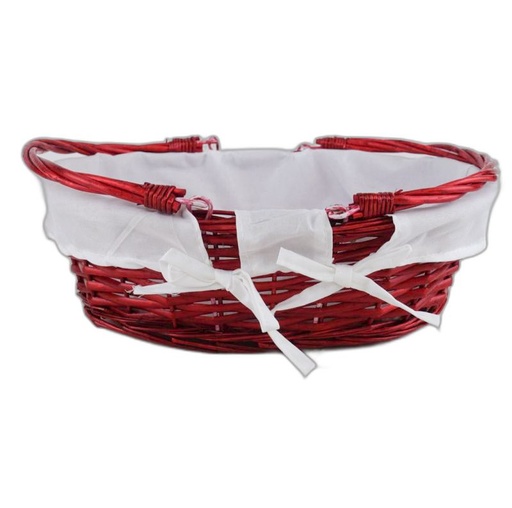 [1762R] mand ovaal 2 mobiele hengsels rood + doek