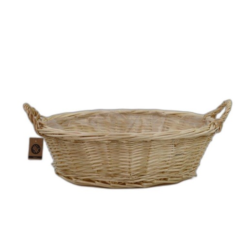 [1775.0N] panier rond 2 anses naturel Ø45