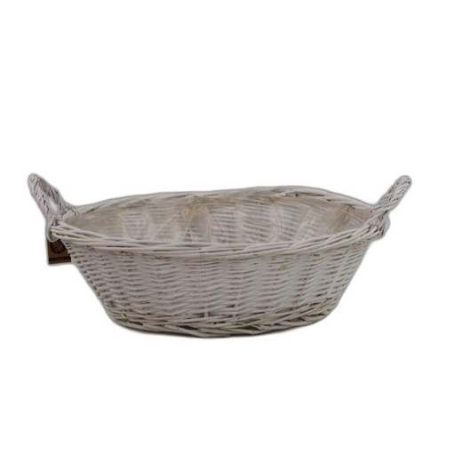 [1775.0W] panier rond 2 anses blanc Ø45