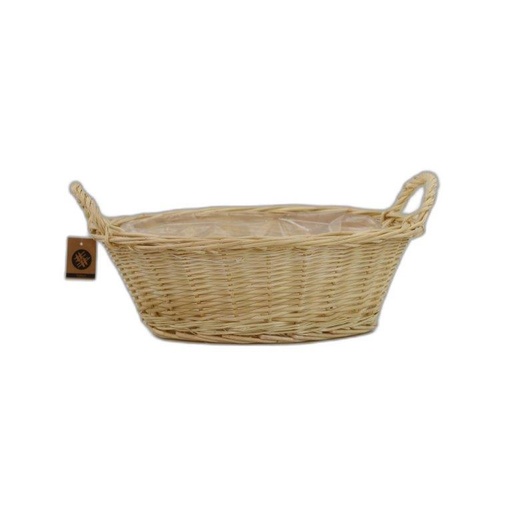 [1775.1N] panier rond 2 anses naturel Ø38
