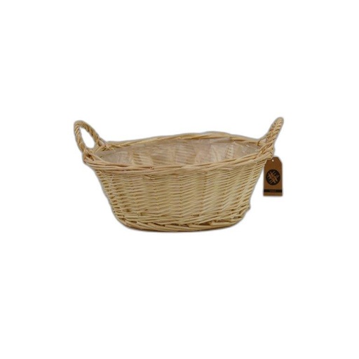 [1775.2N] panier rond 2 anses naturel Ø33