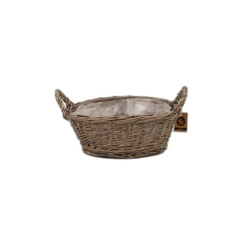 [1775.3G] panier rond 2 anses gris Ø29