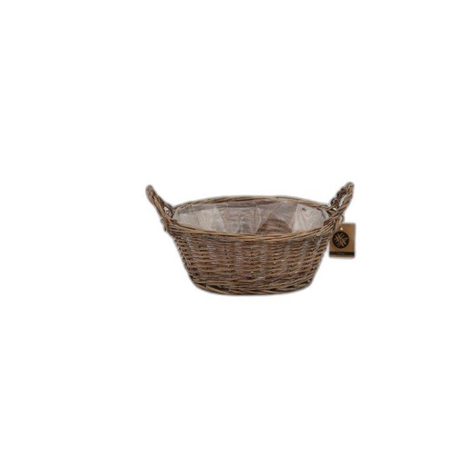 [1775.4G] panier rond 2 anses gris  Ø25