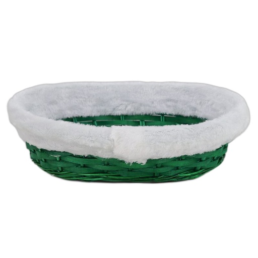 [1921] mand ovaal groen fluffy boord Kerst