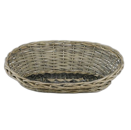 [1960G] panier ovale wans 44x32x5/16h gris