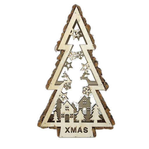 [20602] kerstboom hout decoratief M