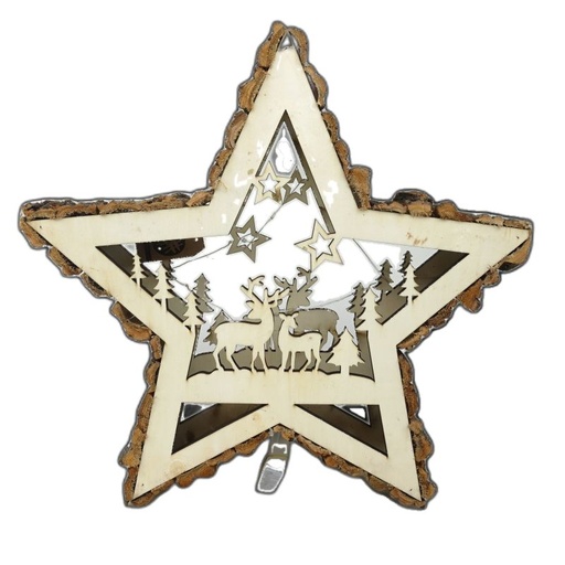 [20606] Ster hout decoratief