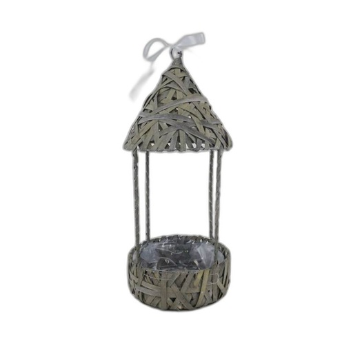 [2418G] maison rond petit gris