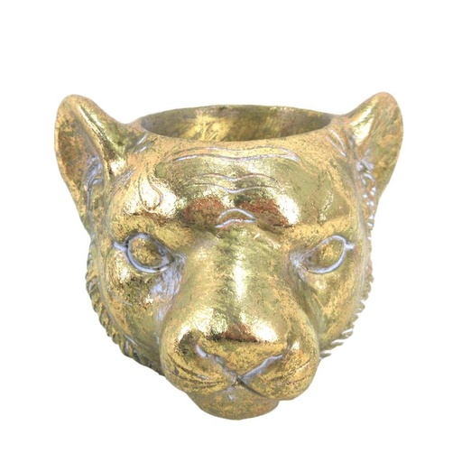 [26-133] cement pot tijger goud