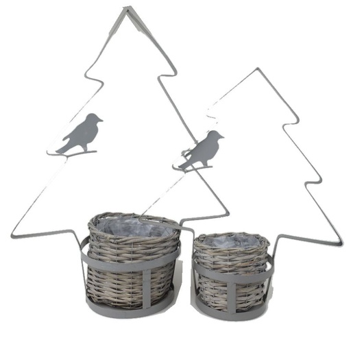 [2712SET] potmand metalen kerstboom set2