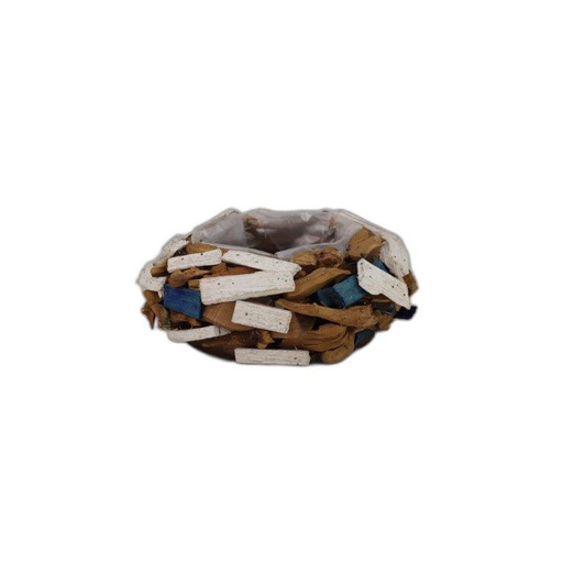 [2909] couronne bois flotté mix coleur