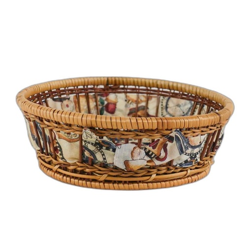 [30010] panier rond tissue café grand