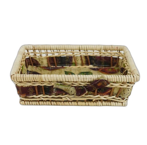[30035] panier rectangulair tissue pomme