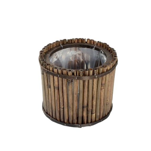 [32-721] Bamboe rond planter S