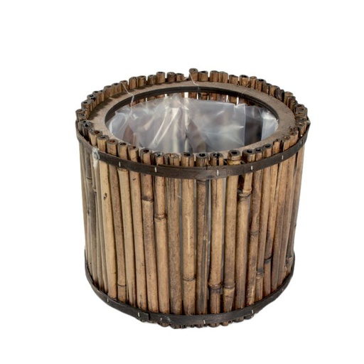 [32-722] Bamboe rond planter M