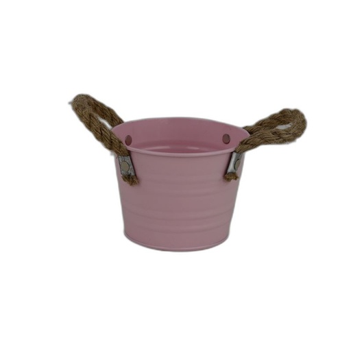 [37-481] zinc rond 2 ans corde pastel rose XS