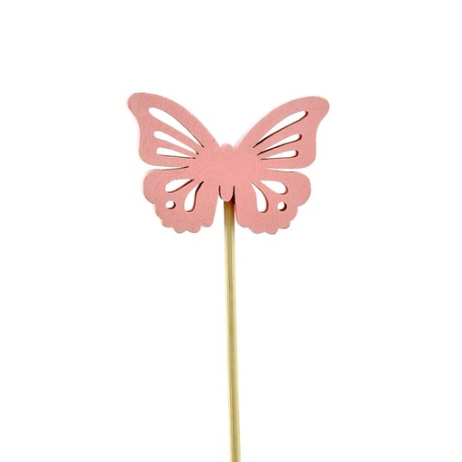 [460103] prikker hout vlinder rose 12pcs