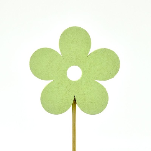 [460105] prikker hout bloem groen Pick 12pcs