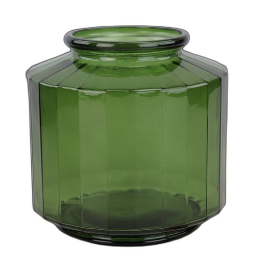 [68.160] pot verre stripe vert D23 H23cm