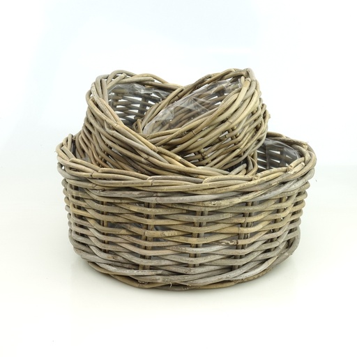 [750-991] kubu rotan mand rond laag set3 D40