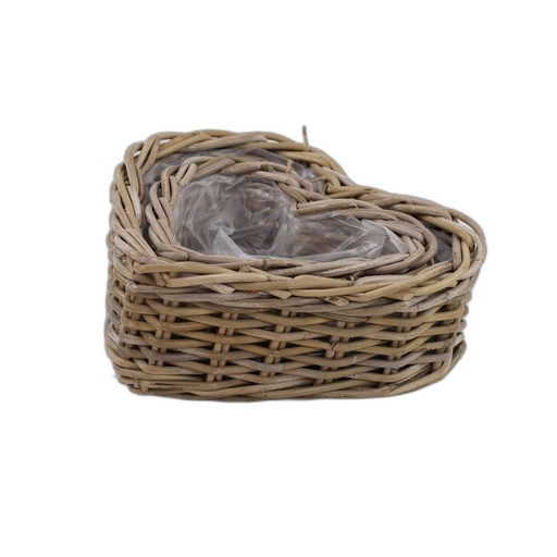 [790-013] kubu rotan mand hart vorm set 2