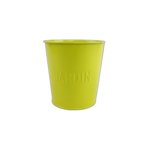 [BW1303-YEL] pot zinc orchidée jaune