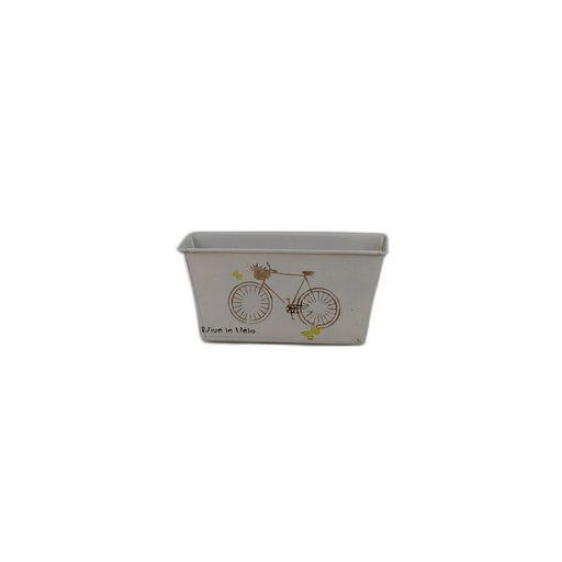 [BW3064-1] zinc recta blanc "vive le velo"